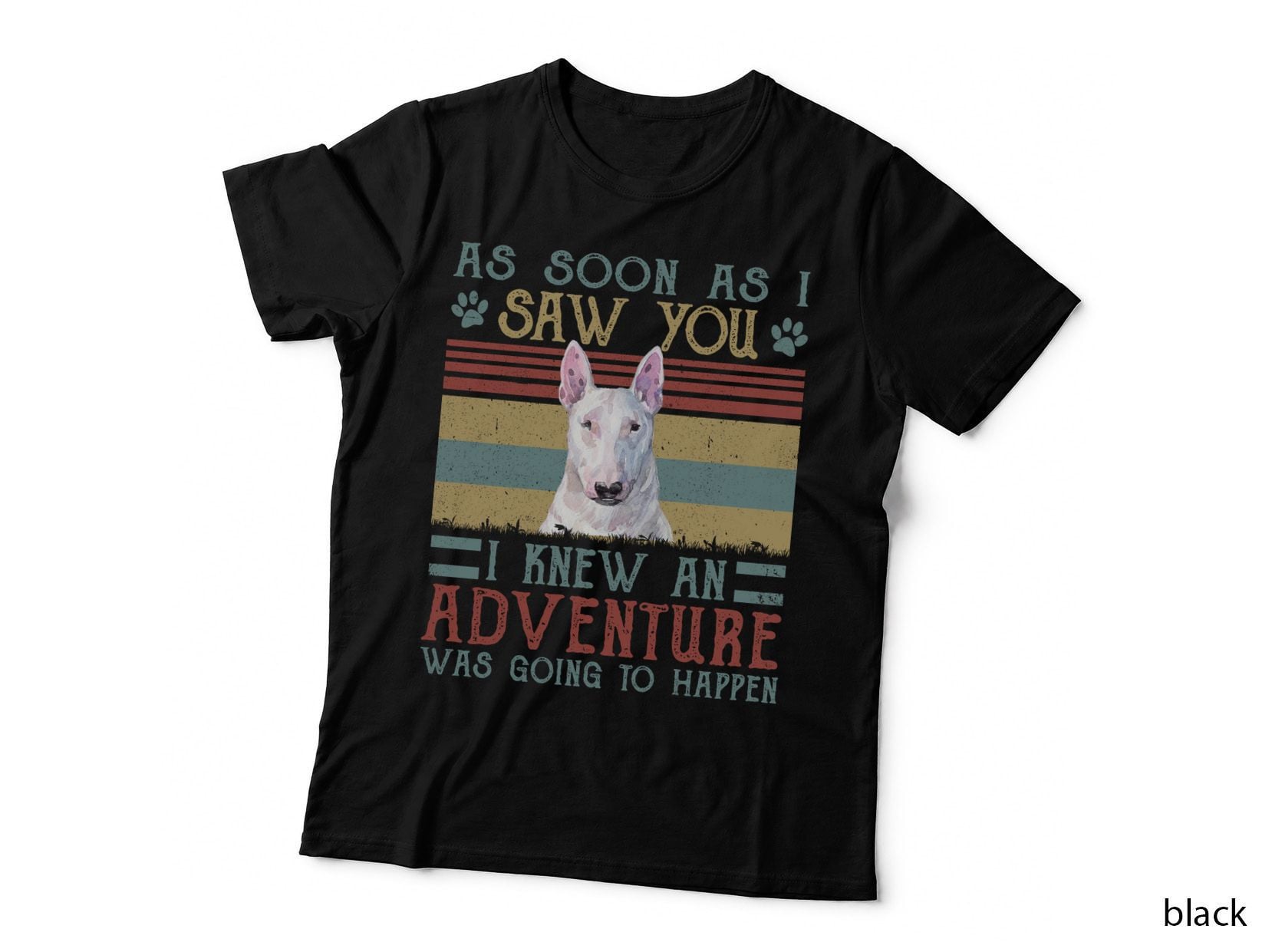 Bull Terrier T-Shirt, Vintage Retro Style, Pet Lover Apparel