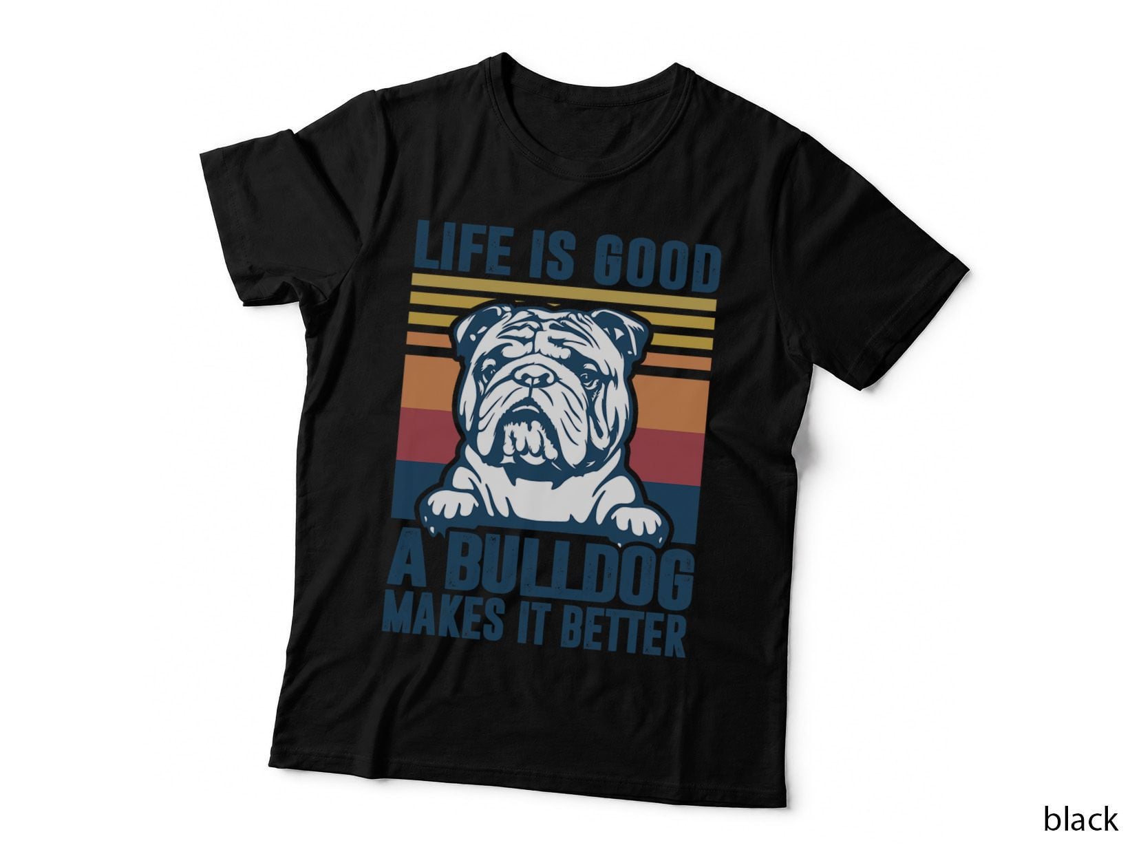 Bulldog T-Shirt, Vintage Retro Style, Pet Lover Apparel