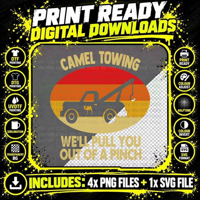 Camel Toe Shirt Camel Towing Vintage Adult Party Gift Png SVG Digital Bundle