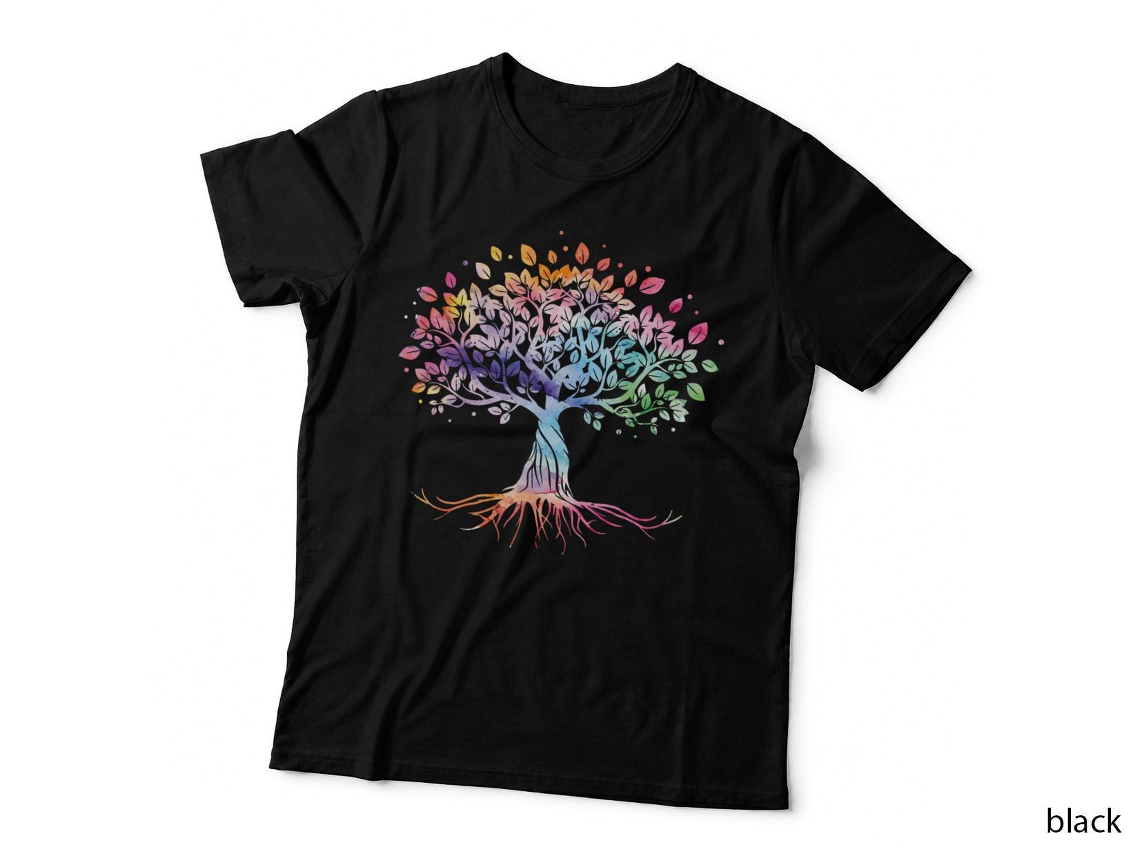 Colorful Life Is Really Good Vintage Unique Tree Art Gift T-Shirt