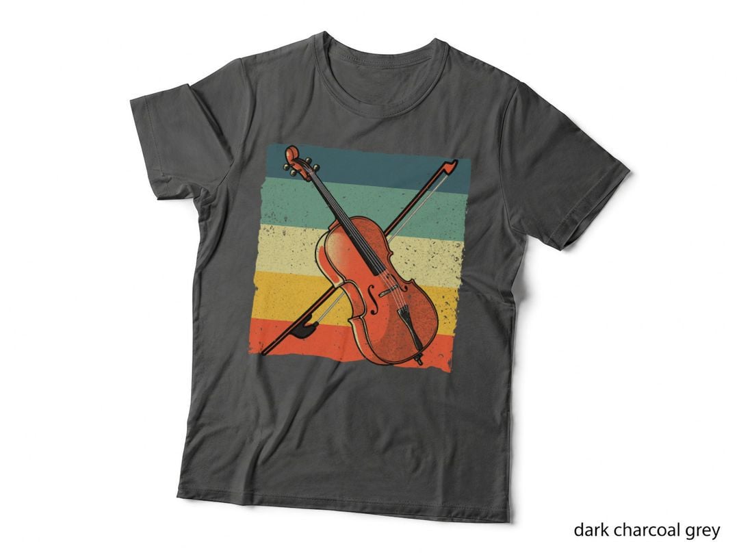 Cool Vintage Violin for Men Women Viola Player Jazz Music T-Shirt
