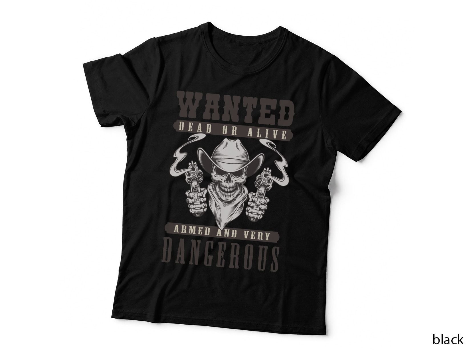 Cowboy Skull T-Shirt, Western Style, Vintage Retro