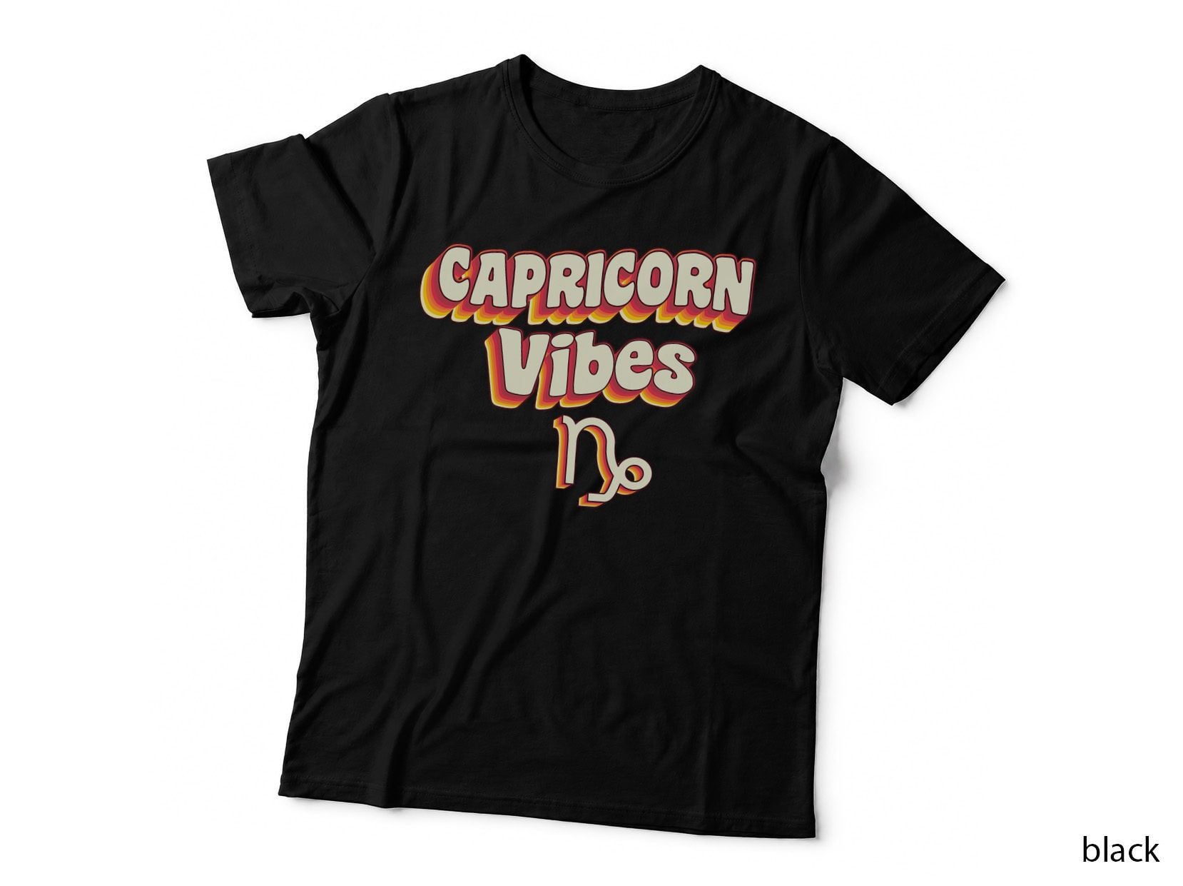 December to January Birthday Retro Capricorn Zodiac Sign T-Shirt