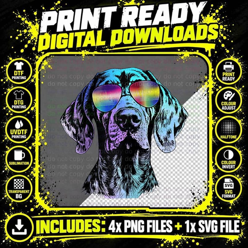 Disco Groovy Vizsla T-Shirt, Retro Party Vibes Png SVG Digital Bundle