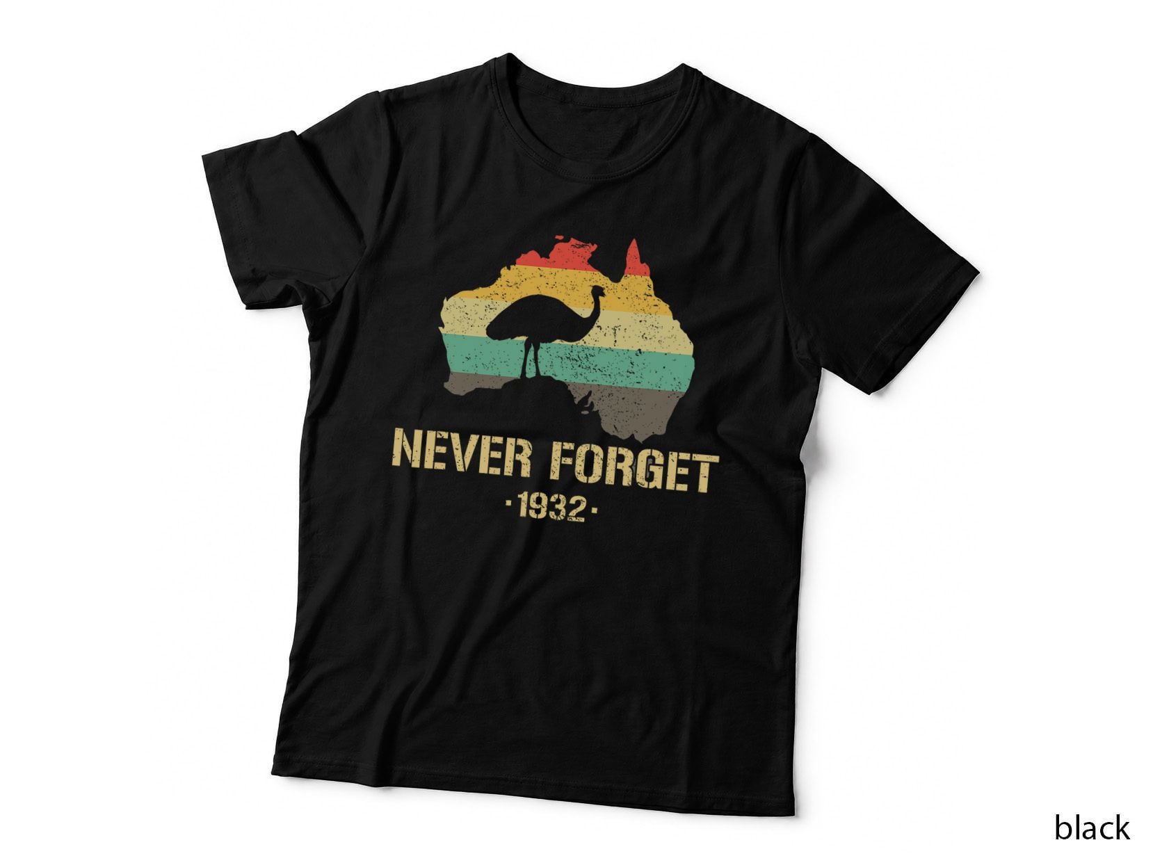 Emu War 1932 Never Forget, Australia Map, Vintage History Tee