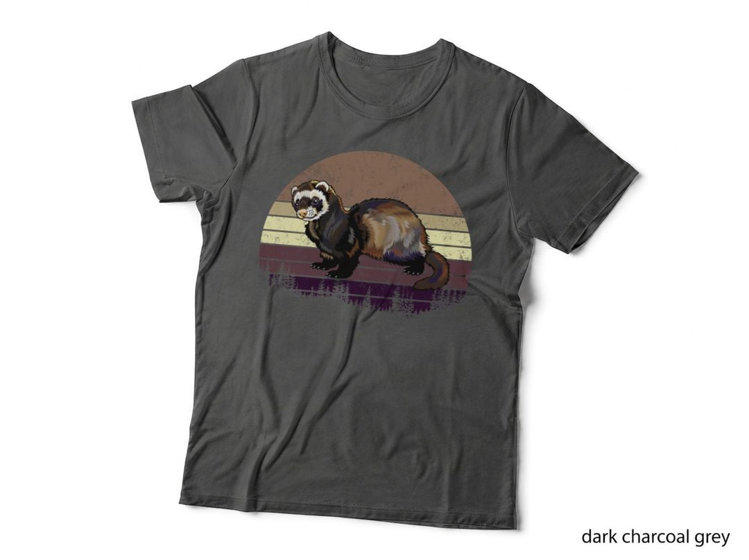 Ferret T-Shirt, Vintage Retro Style, Animal Lover Apparel