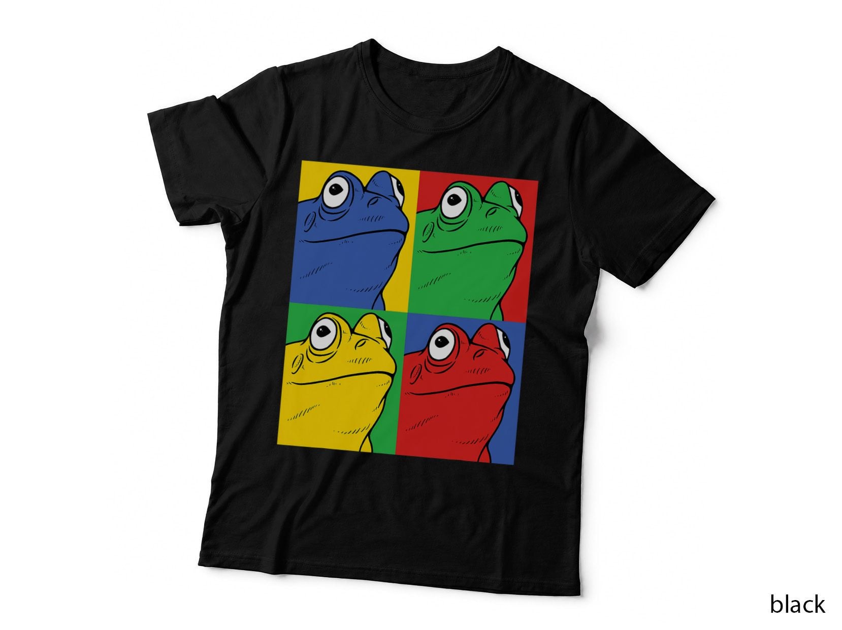 Frog Pop Art T-Shirt - Retro Amphibian Tee