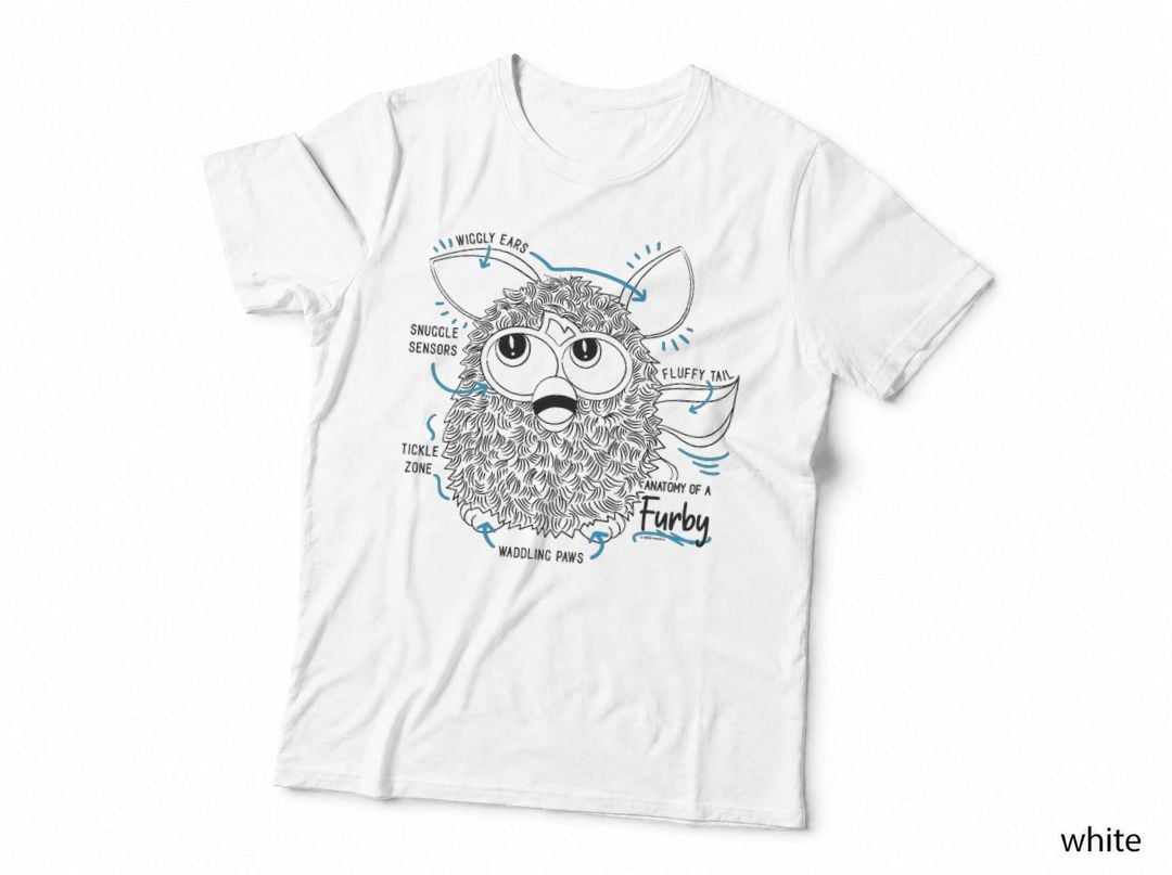 Furby Anatomy of a Furby Retro Textbook Diagram T-Shirt