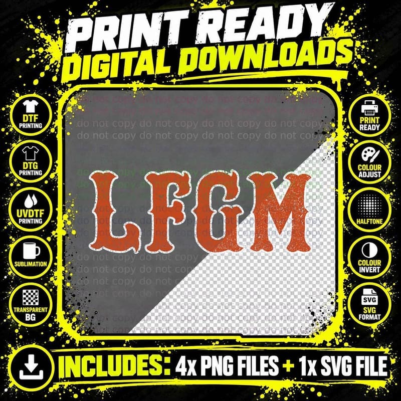 GOAT LFGM Vintage T-Shirt Png SVG Digital Bundle