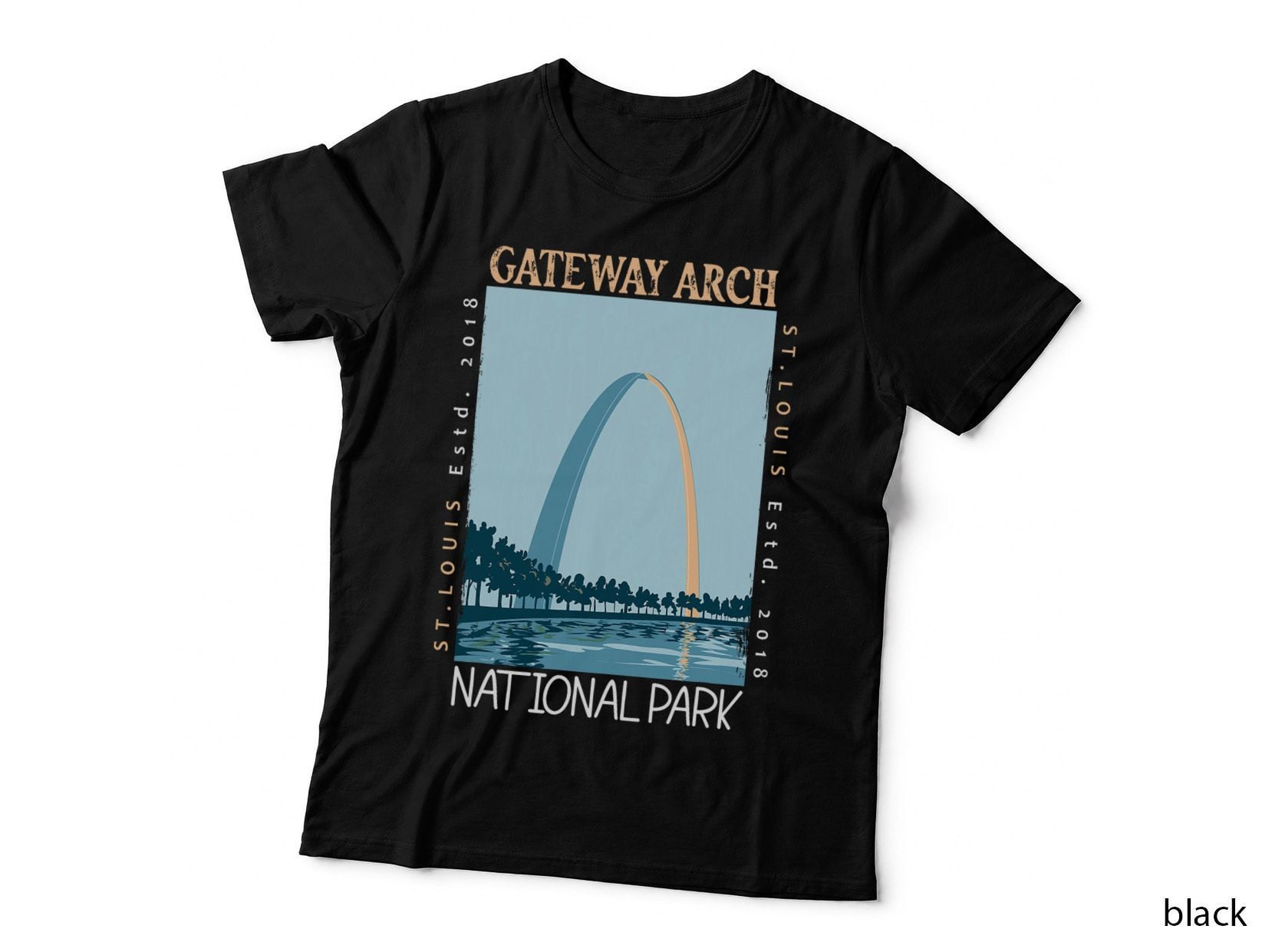 Gateway Arch National Park Distressed Vintage T-Shirt