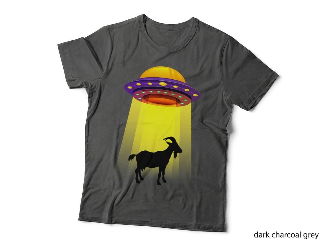 Goat UFO Abduction Vintage Believe Retro T-Shirt