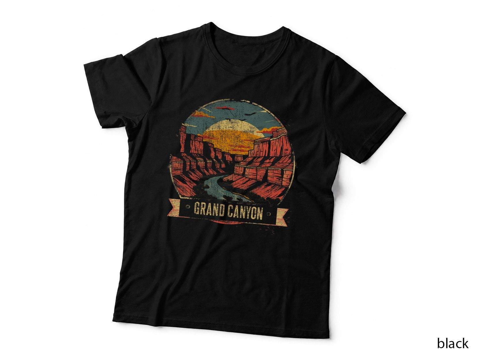 Grand Canyon - US National Park Vintage Men Women Kids Retro T-Shirt
