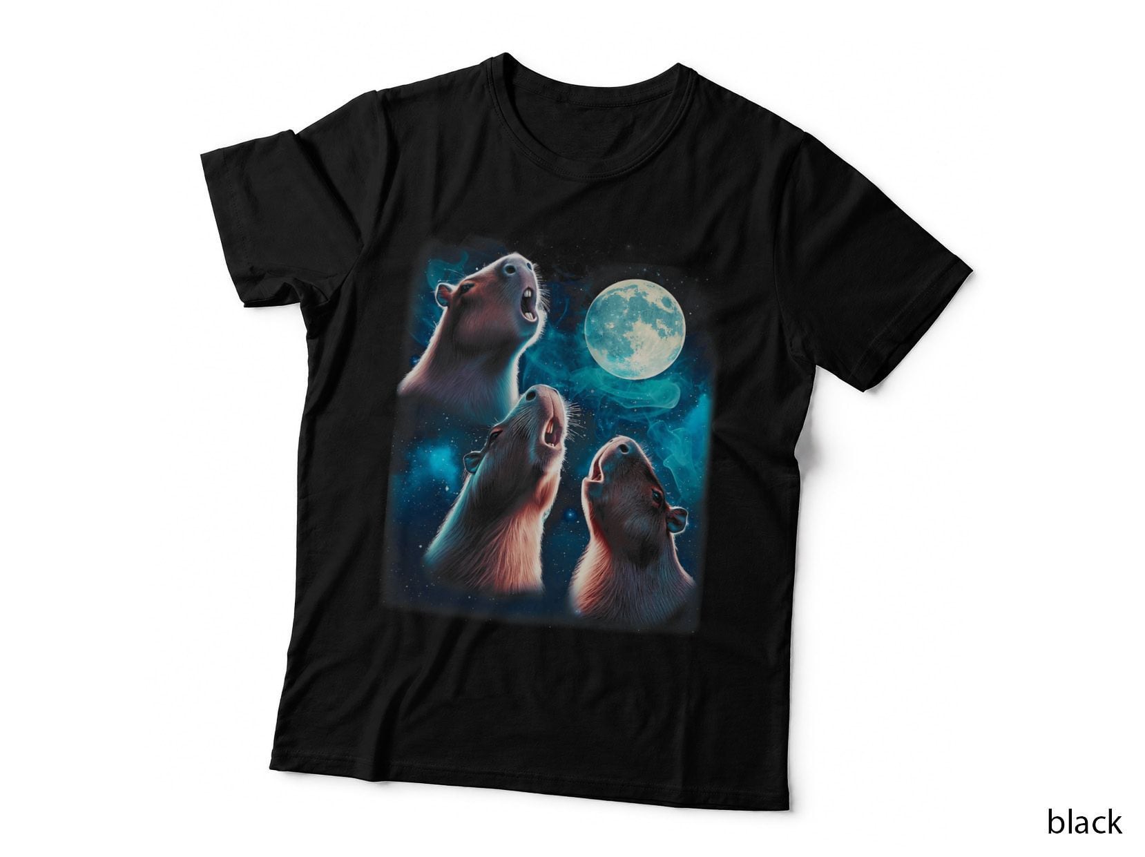 Graphic Selfie UFO Capybara Retro Alien Ufos Weird Spaceship T-Shirt