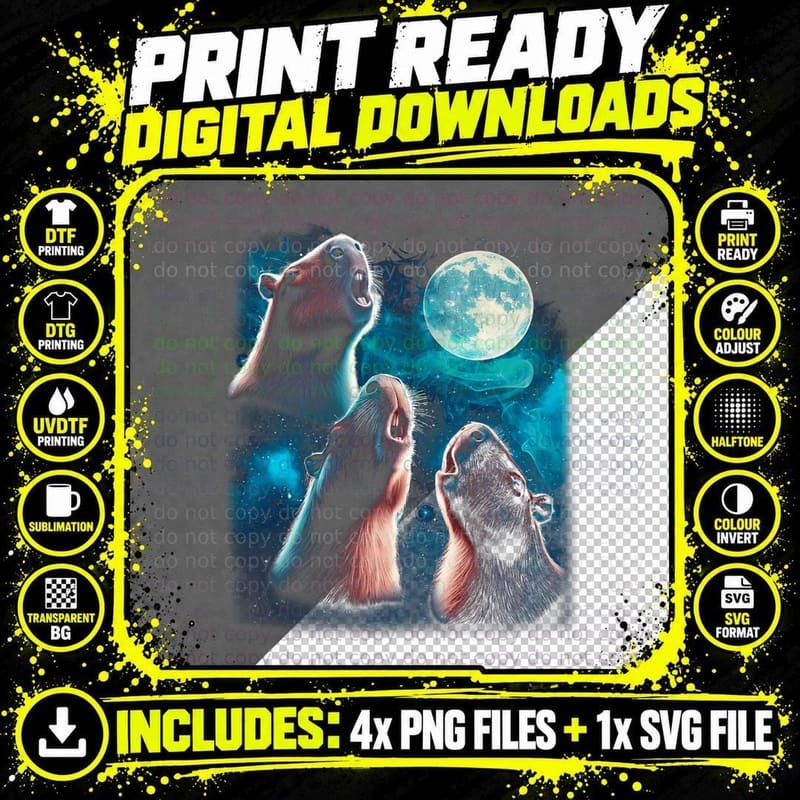 Graphic Selfie UFO Capybara Retro Alien Ufos Weird Png SVG Digital Bundle