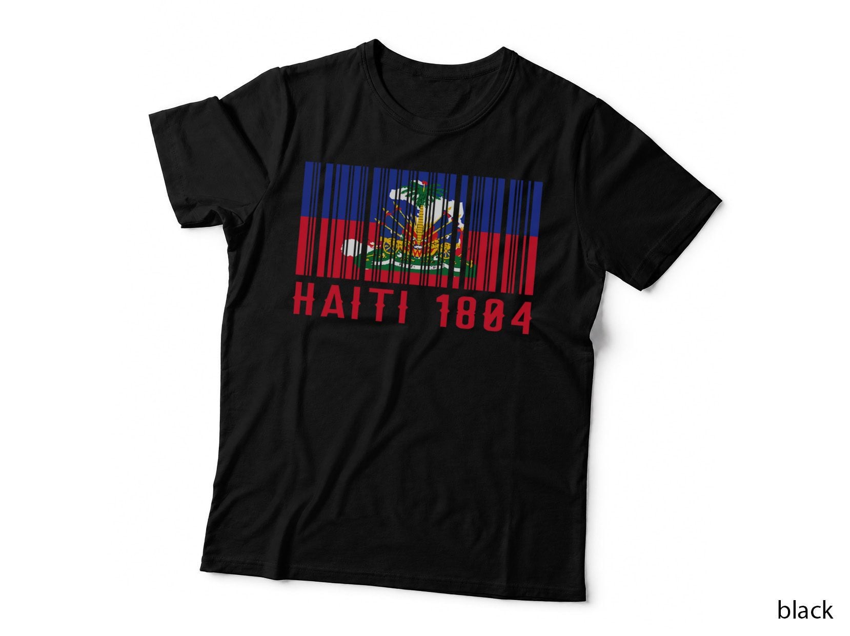 Haiti Haitian 1804 Barcode Flag Love Vintage Ayiti Proud T-Shirt