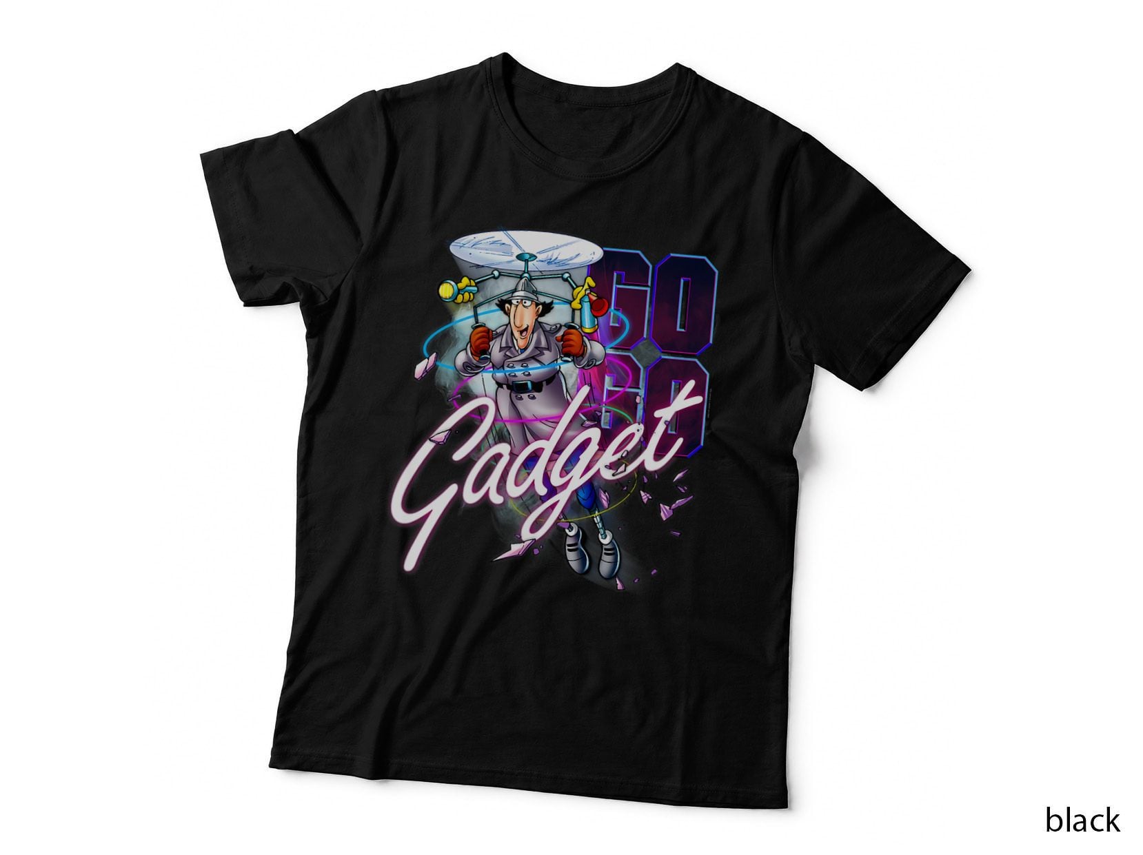 Inspector Gadget - Adult T Shirt - Retro Neon 04