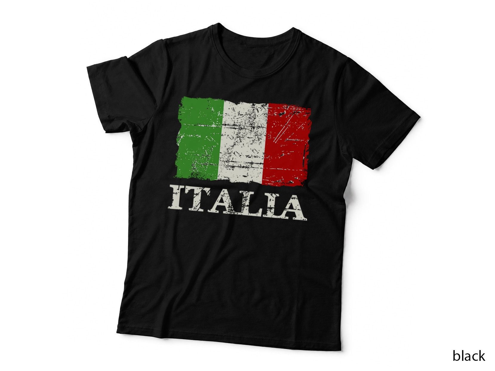Italian Vintage Flag T-Shirt Italy Retro Banner Ensign