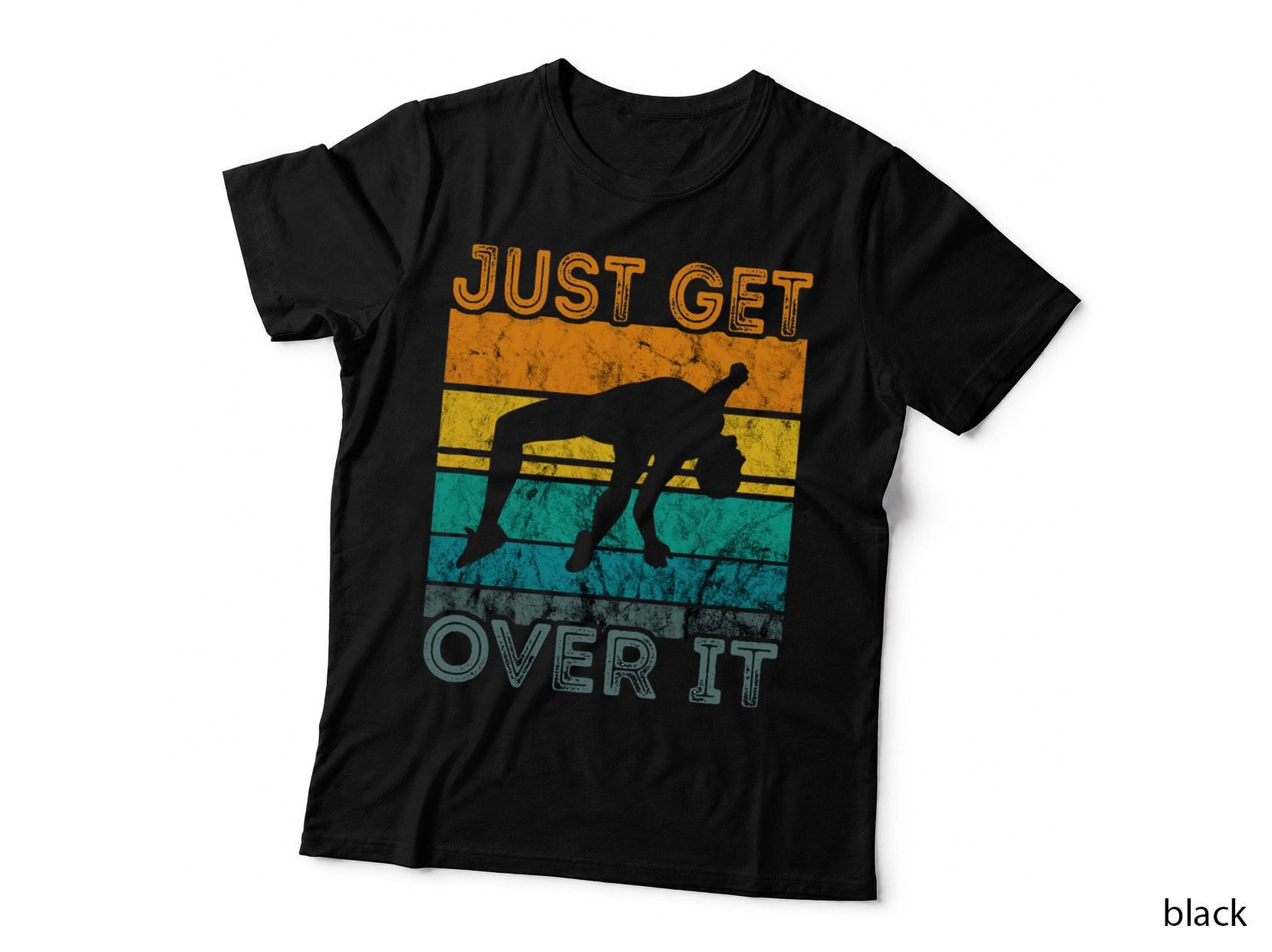 Just Get Over It Pole Vault Retro Vintage Pole Vaulting T-Shirt