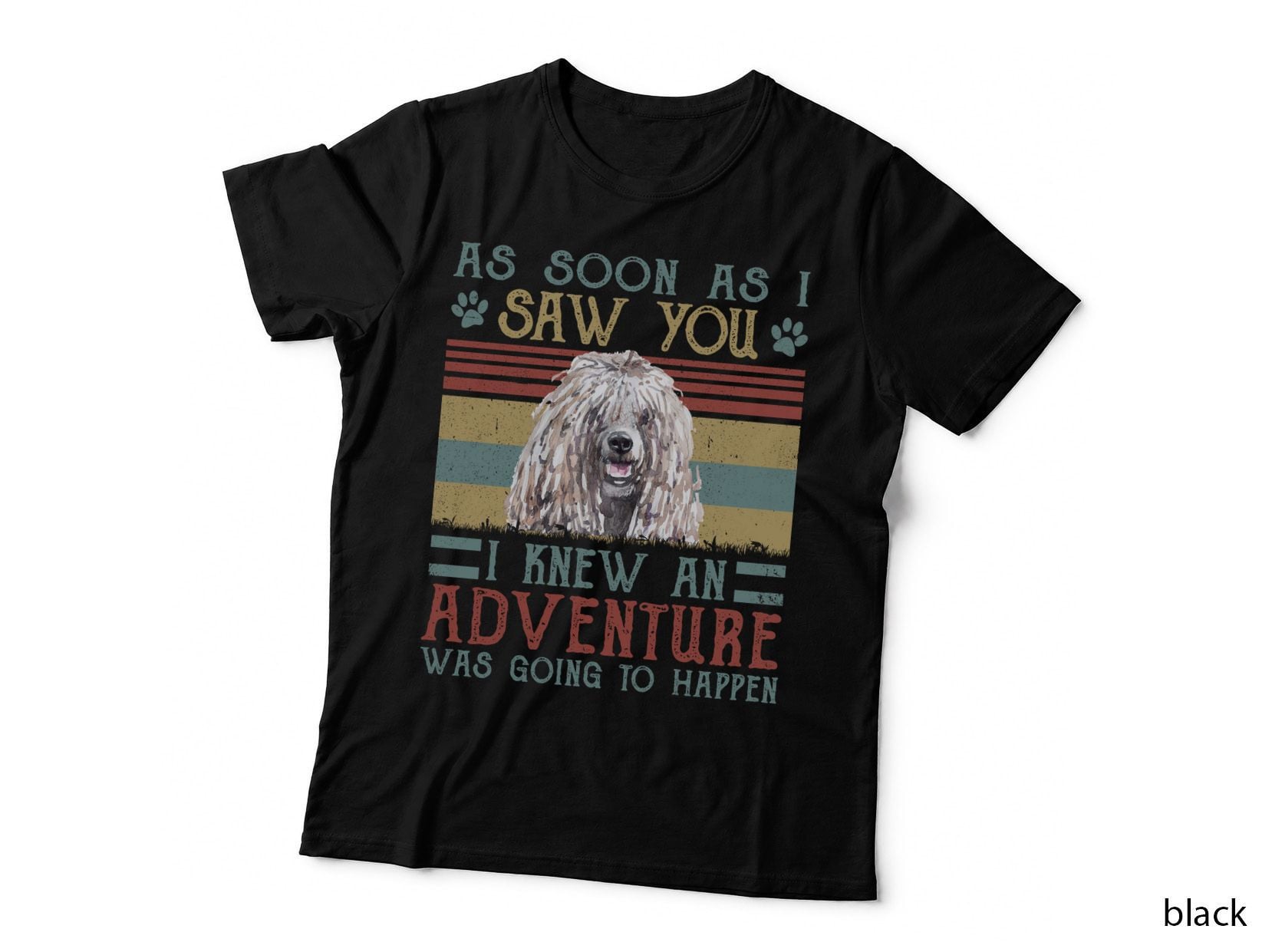 Komondor Puppy T-Shirt, Vintage Retro Style, Pet Lover Apparel