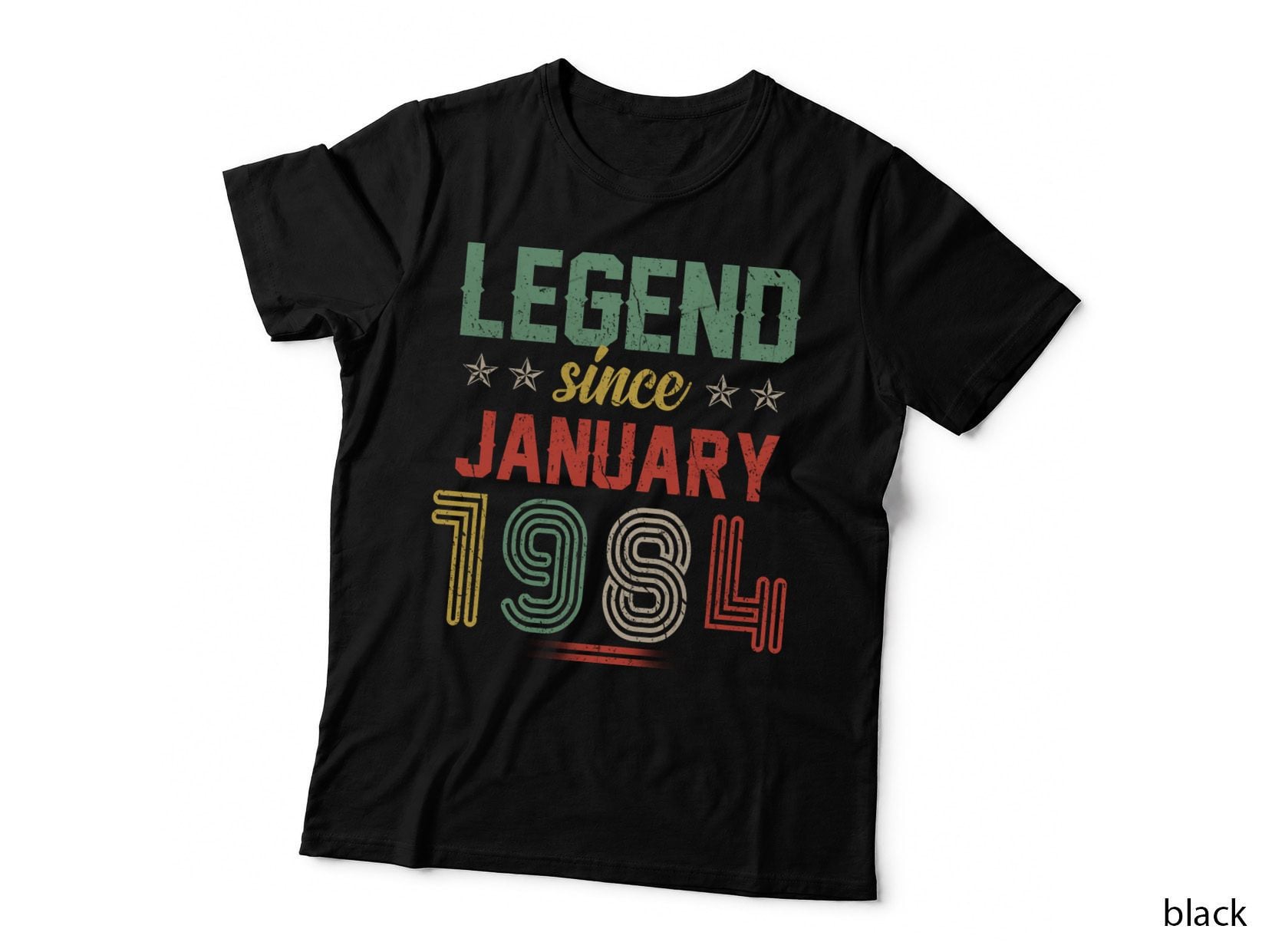 Legend Since January 1984 T-Shirt, Vintage Retro, 420 Weed