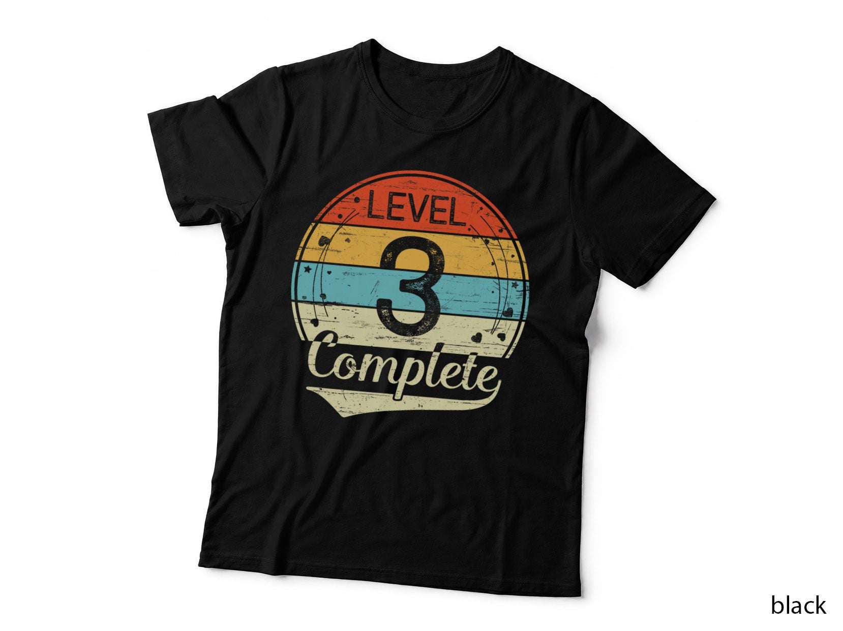 Level 3 Complete Retro 3rd Wedding Anniversary T-Shirt