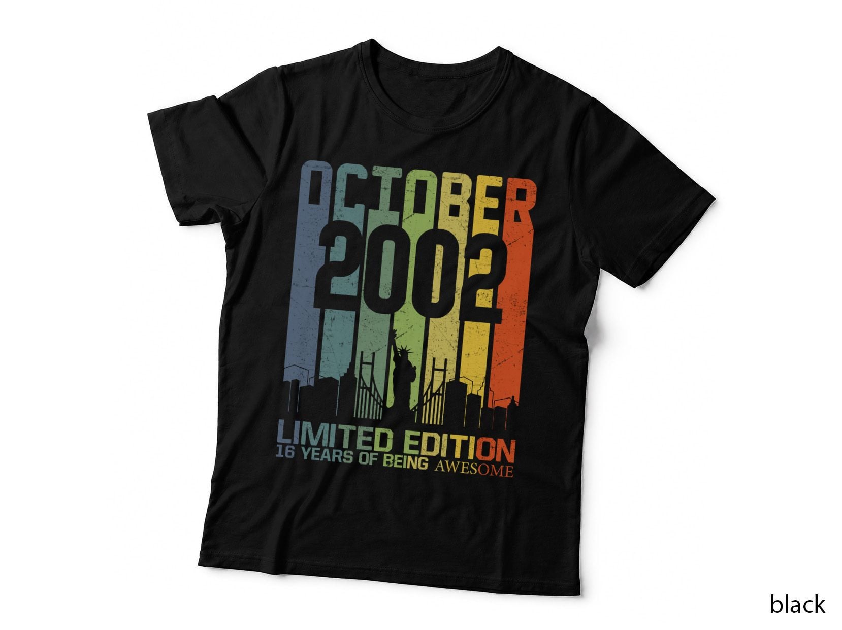 Limited Edition 2002 NYC Skyline T-Shirt, Vintage Retro