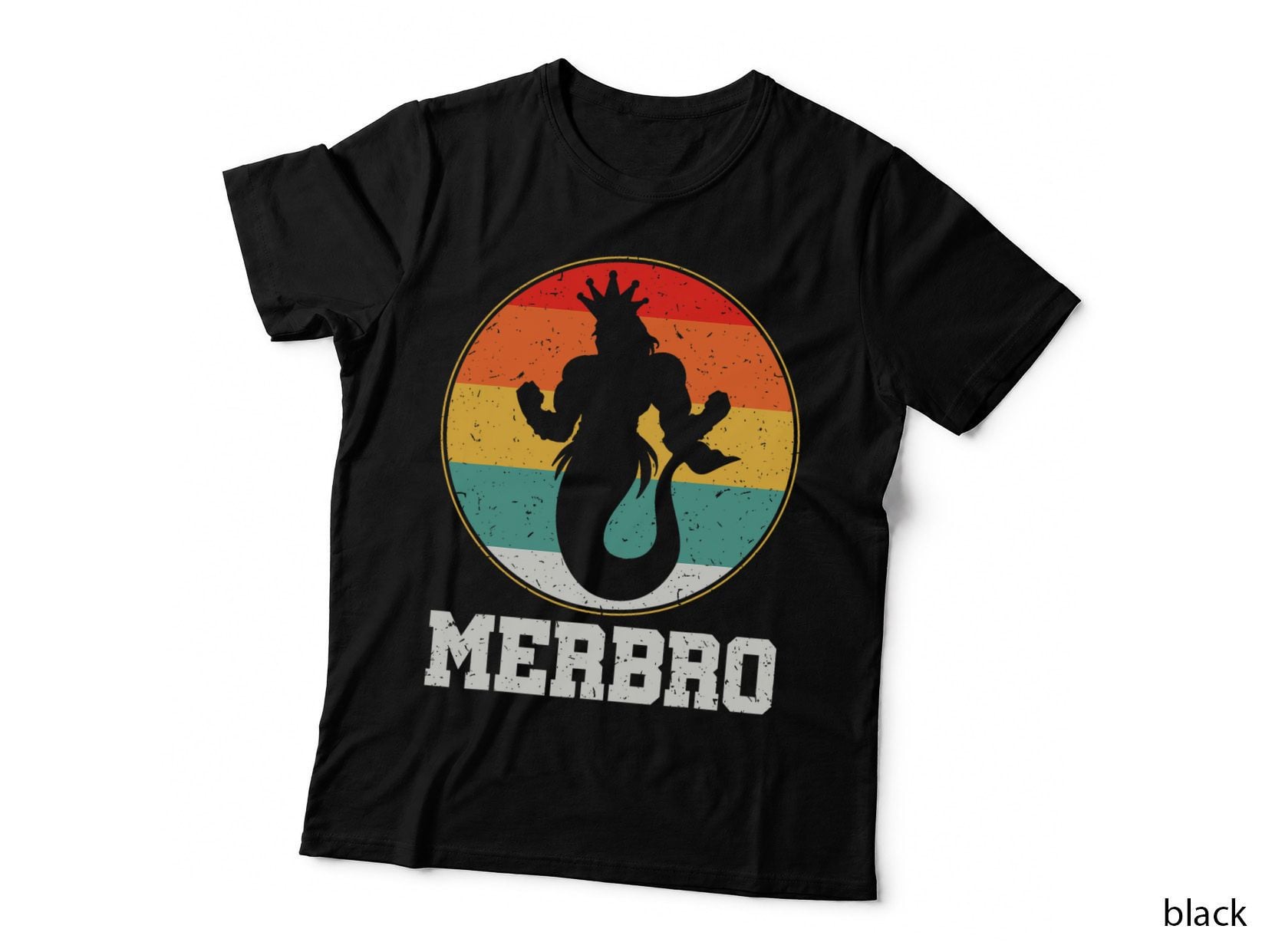 Merbro Security Merman Mermaid Brother T-Shirt, Vintage Retro