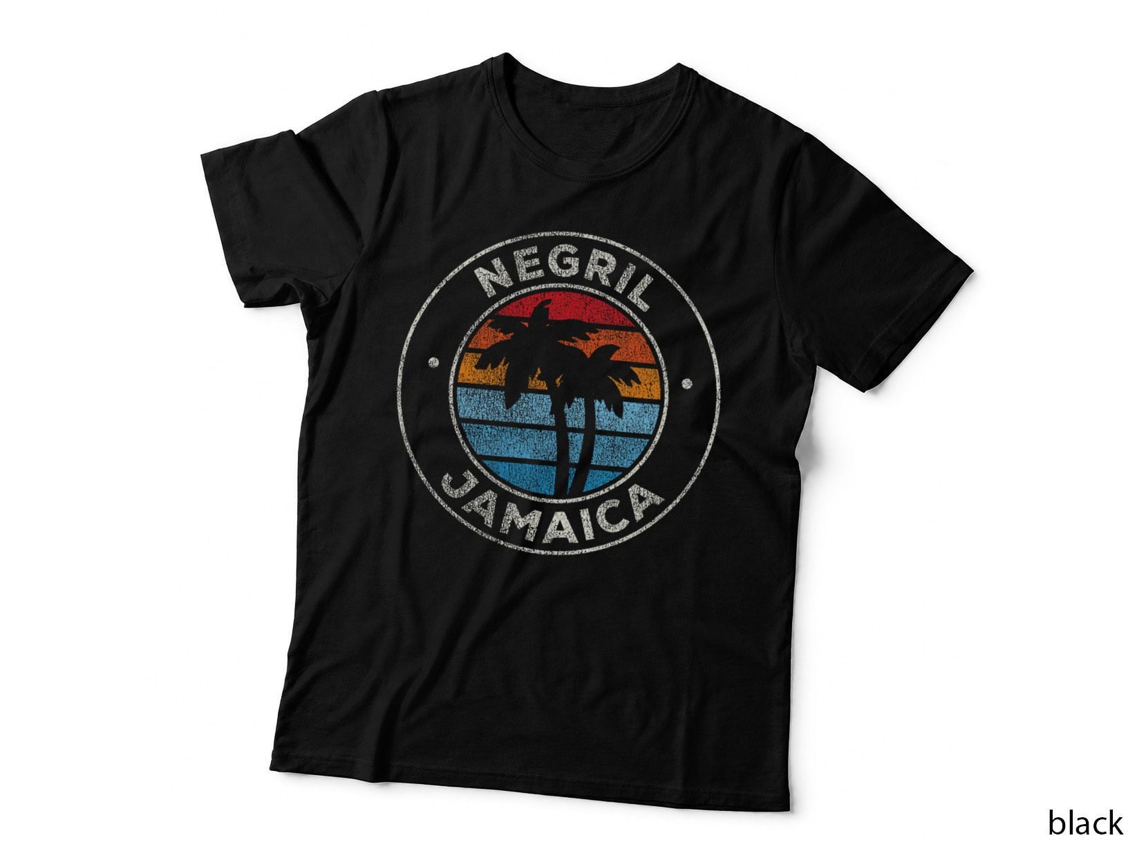 Negril Jamaica Vintage Graphic Retro 70s T-Shirt