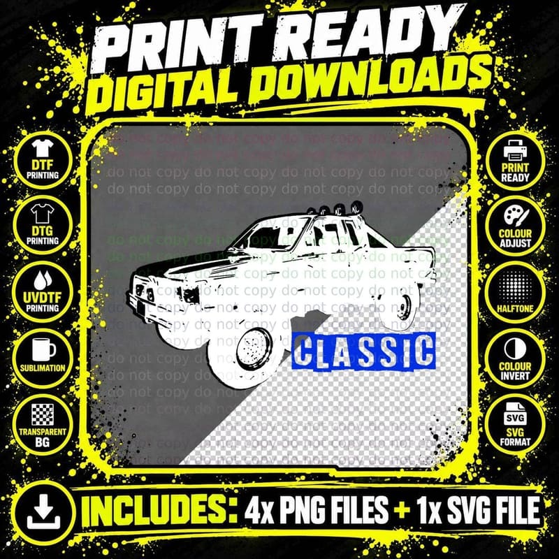 Old but Classic Tacoma 4x4 Mcfly T-Shirt Png SVG Digital Bundle