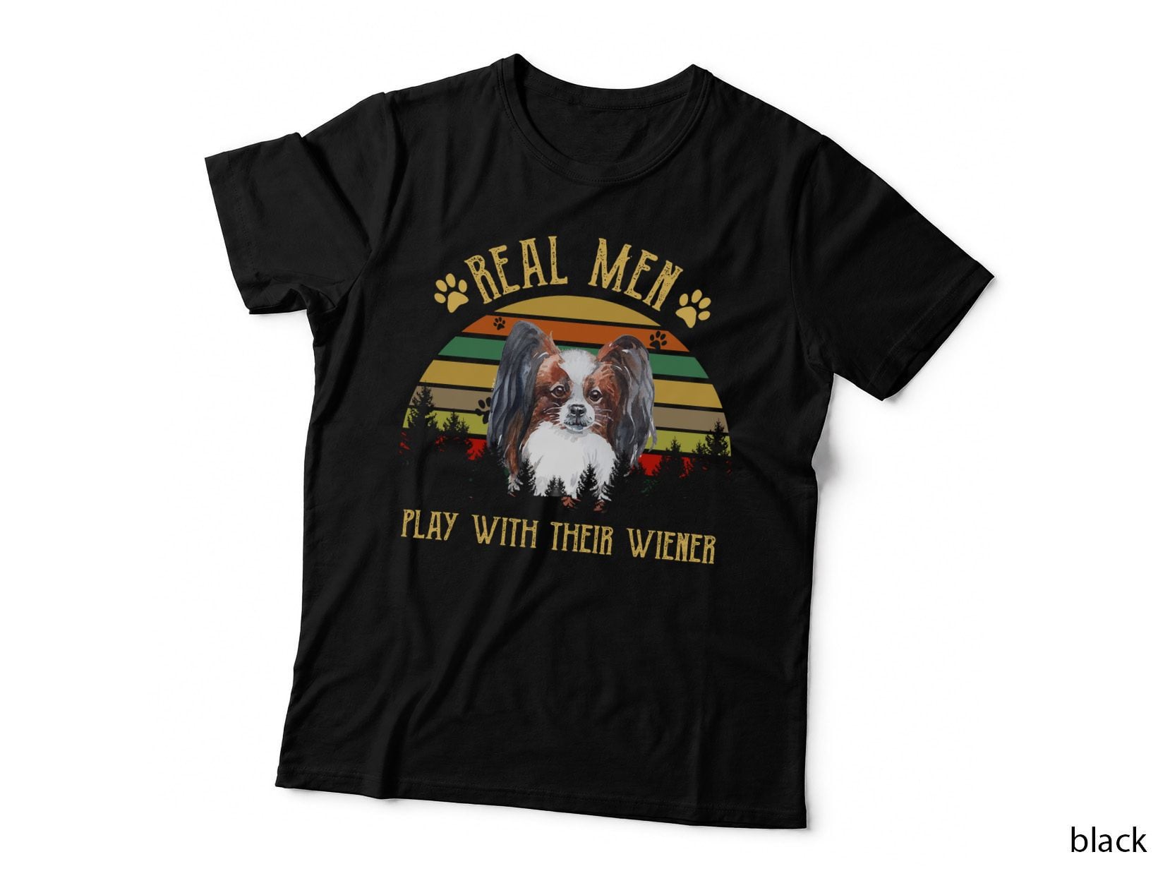 Papillon T-Shirt, Vintage Retro Style, Pet Lover Apparel
