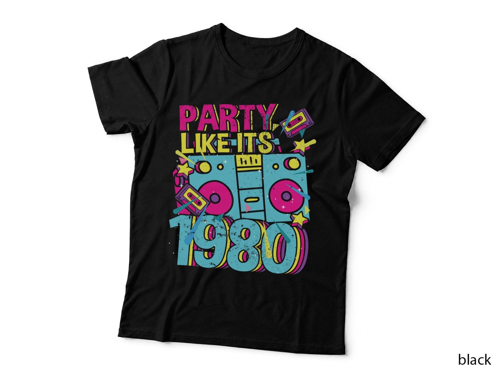 Party Like Its 1980 80s 90s Costume Retro Vintage Disco T-Shirt