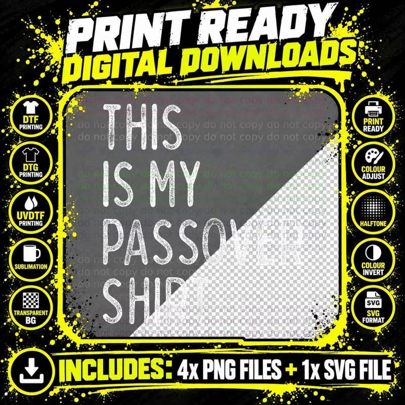 Passover This Is My Passover Shirt Retro Seder Jewish Png SVG Digital Bundle