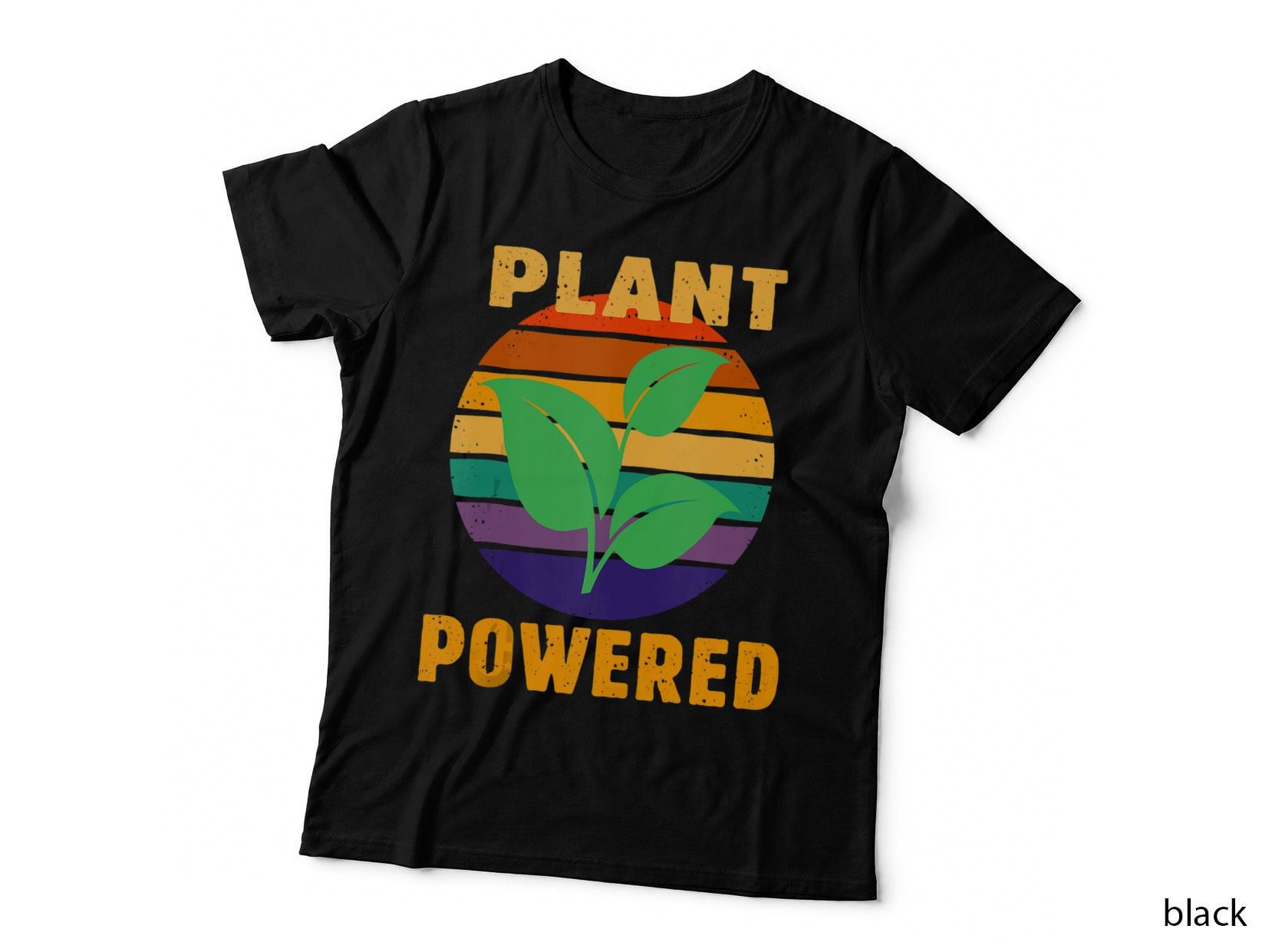 Plant Powered Vegan and Vegetarian Workout Vintage, Fitness T-Shirt