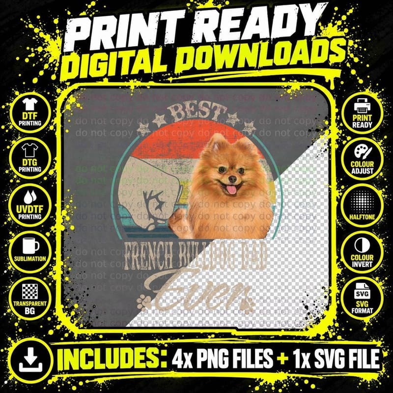 Pomeranian T-Shirt, Retro Vintage Style Png SVG Digital Bundle