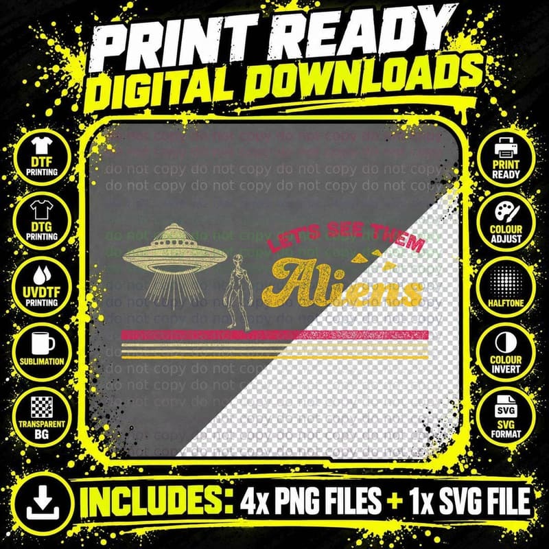 Retro Alien Shirt Storm Area 51 Trending Vintage UFO Png SVG Digital Bundle