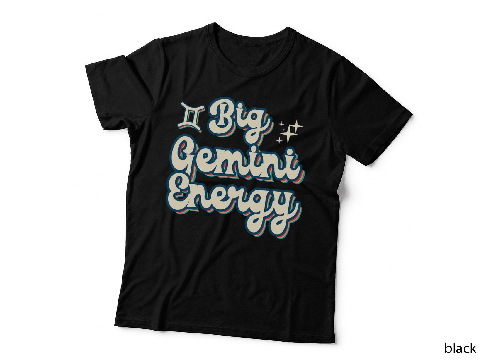 Retro Big Gemini Energy Zodiac Sign Astrology Birthday T-Shirt
