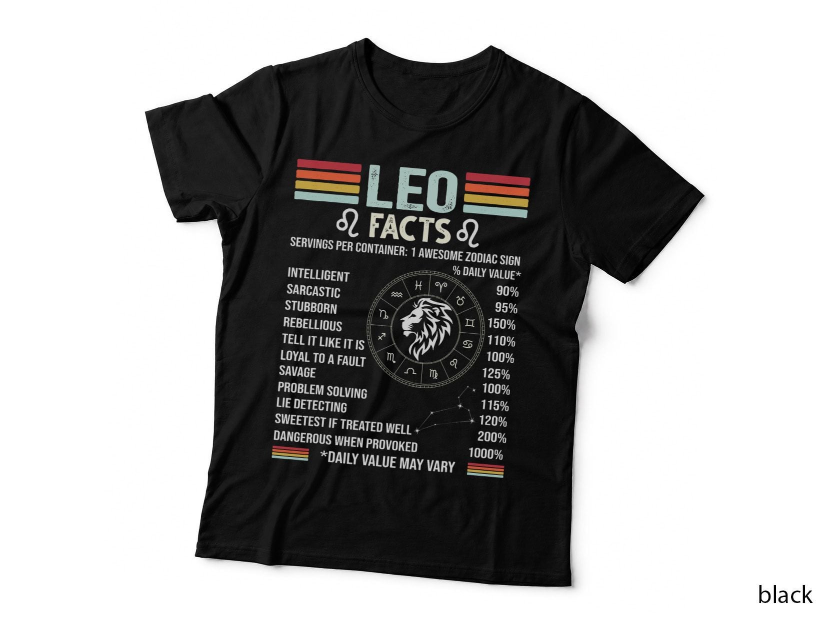 Retro Leo Zodiac Sign Astrology July August Birthday Leo T-Shirt
