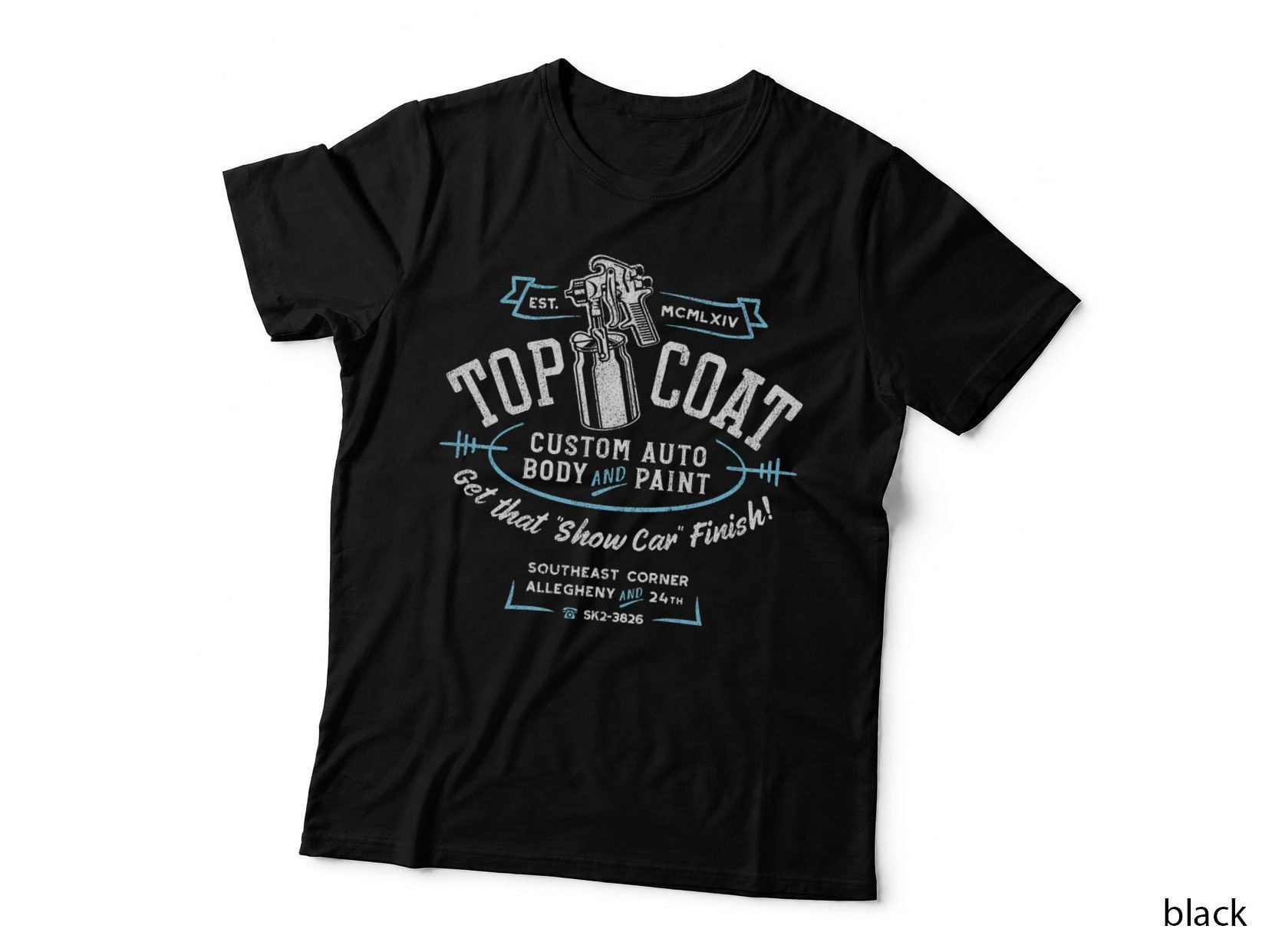 Retro Look Top Coat Custom Auto Body & Paint Shop T-Shirt