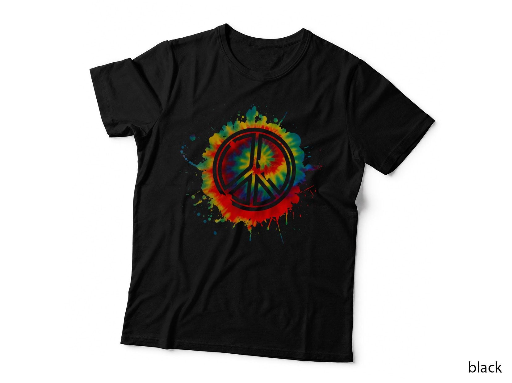 Retro Peace Love 60's 70's Hippie Butterflies T-Shirt