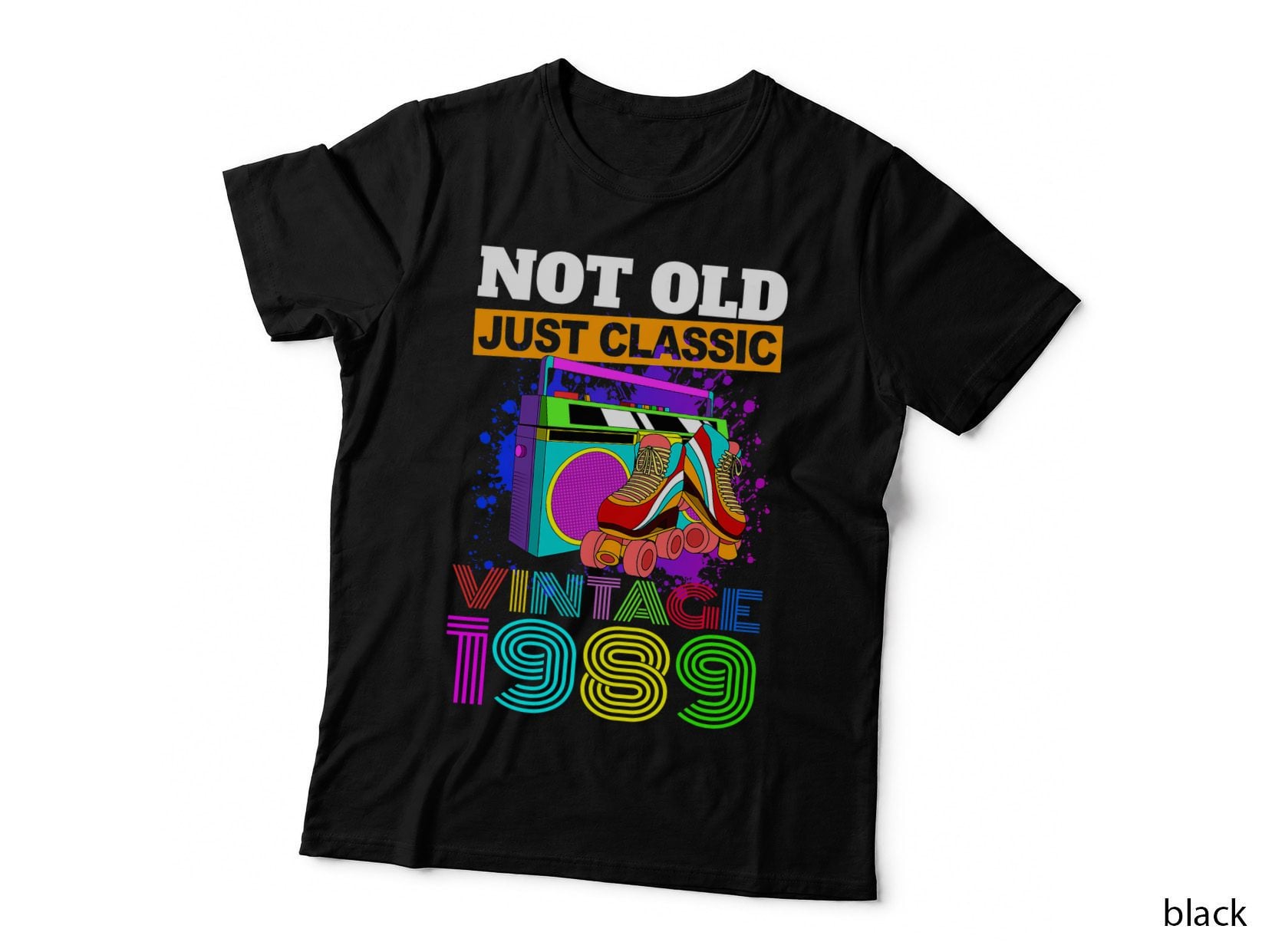Retro Rollerskates 1989 Roller Disco Skating T-Shirt