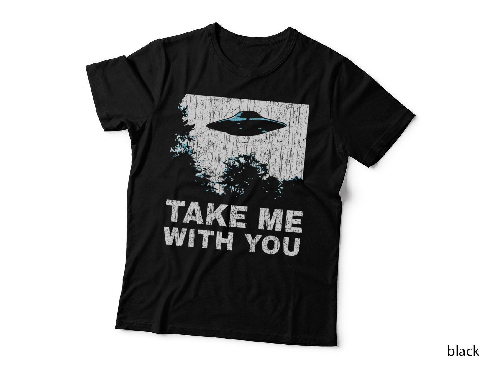 Retro UFO Abduction Alien Unidentified Flying Saucer UAP T-Shirt