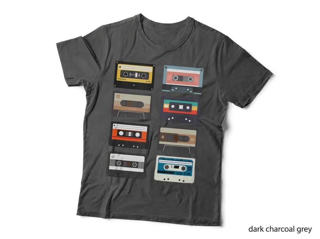 Retro Vintage 80's Cassette Tapes, Nostalgic Classic Music T-Shirt