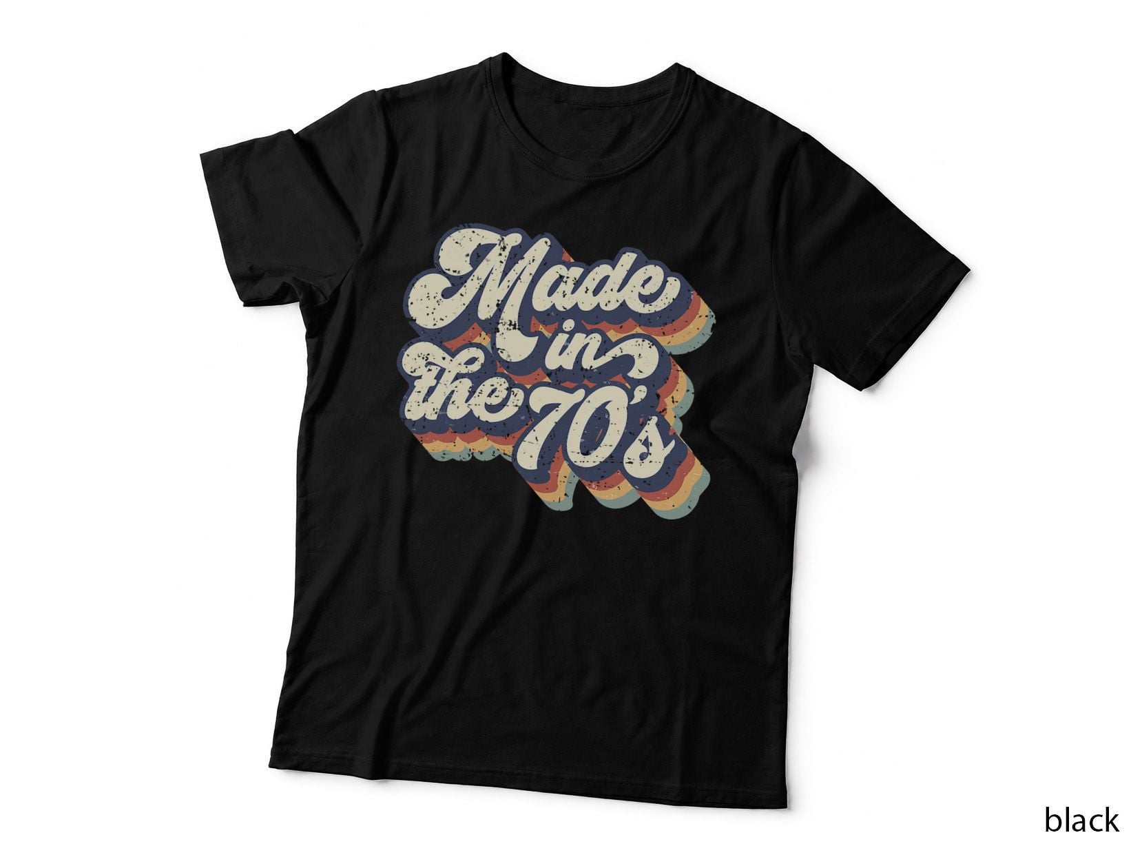 Retro Vintage Made in the 70's 1970s Born Birthday Day Gift T-Shirt