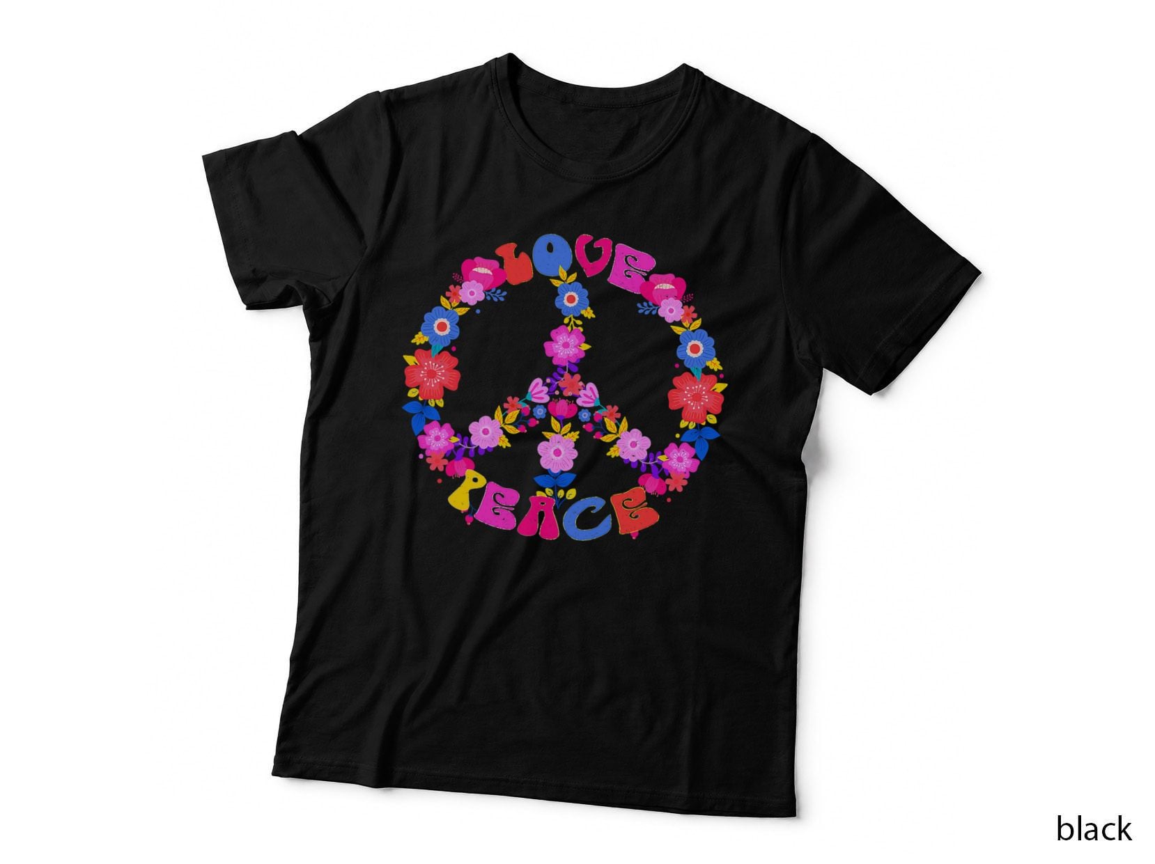 Retro Vintage Peace Shirt Love 60's 70's Hippie Inspired T-Shirt