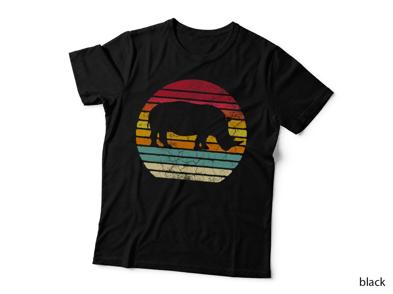 Rhinoceros Rhino Retro Style Vintage Men Women Classic Gift T-Shirt