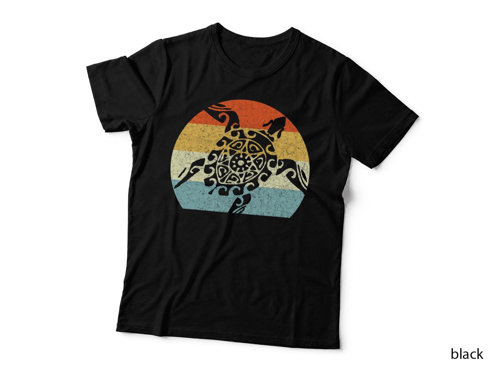 Sea Turtle Vintage Retro Throwback Vacation T-Shirt