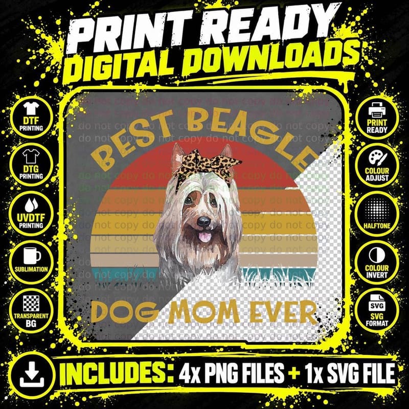 Silky Terrier T-Shirt, Vintage Retro Style Png SVG Digital Bundle