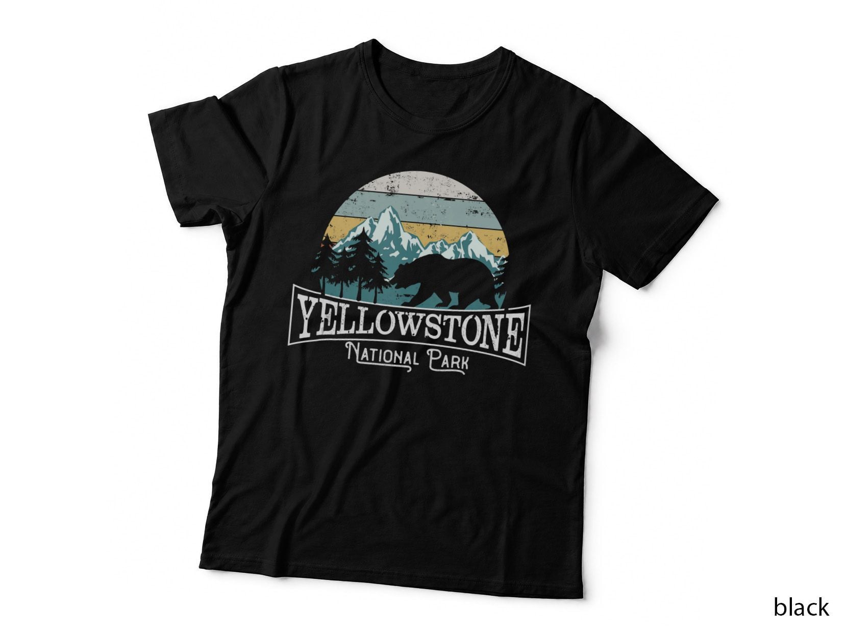 Simple Retro Yellowstone National Park Gift Design, Vintage T-Shirt