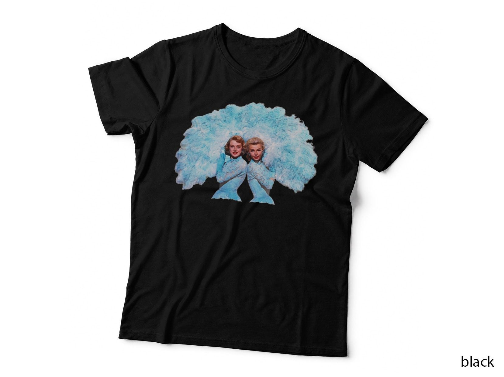 Sisters - Watercolor Classic T-Shirt, Vintage Retro, Sisters in Blue Print