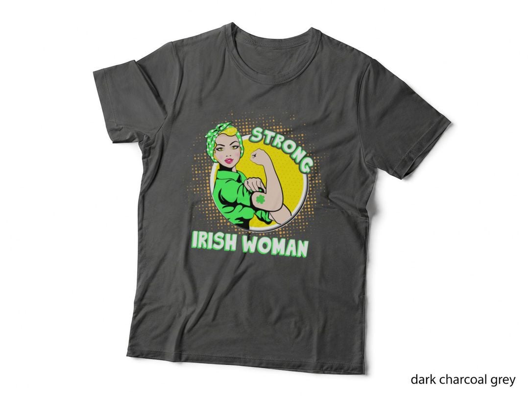 Strong Irish Woman T-Shirt, Vintage Retro, Patriotic